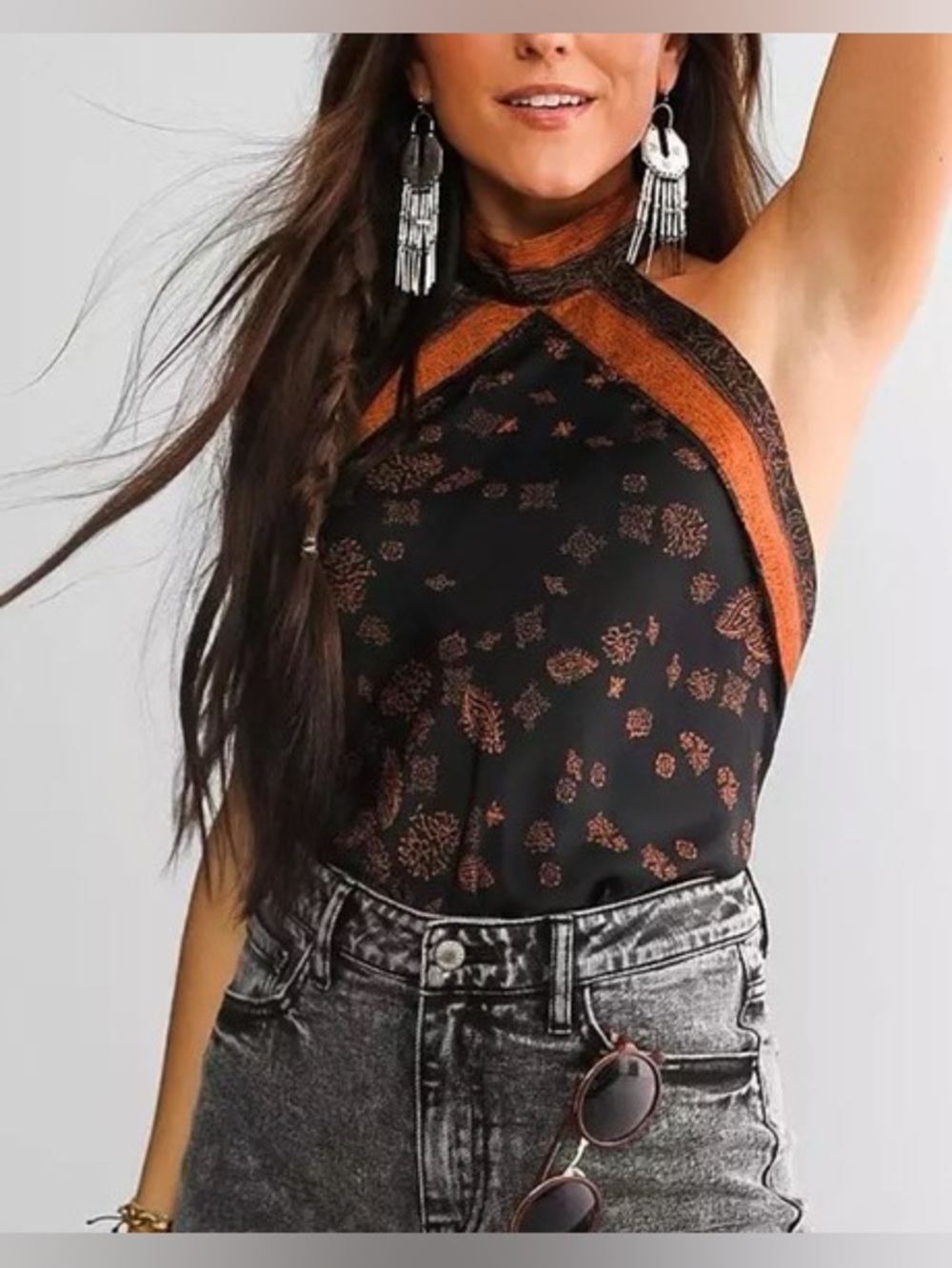 Free People 1 Thing Halter Neck Bodysuit